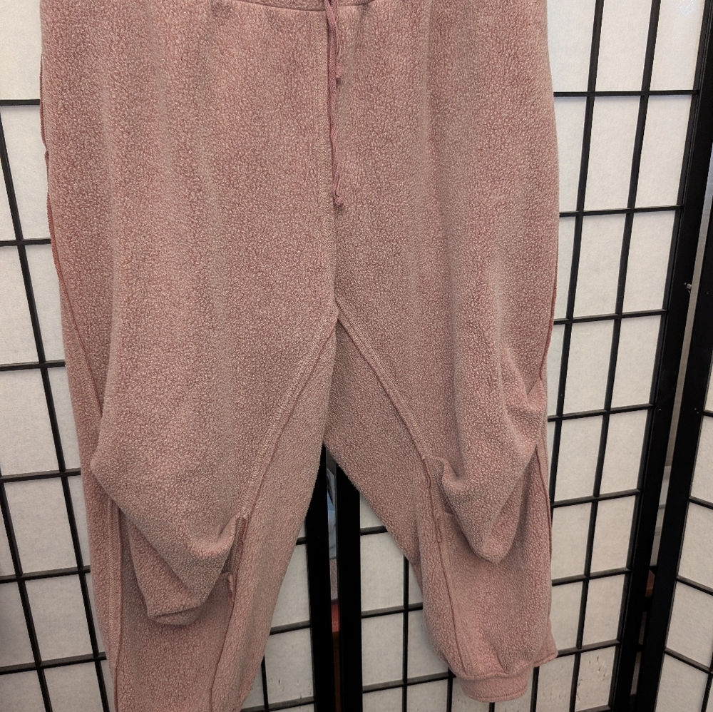 Free People Fleece Ginger Sweatpants Mauve - Picture 5 of 6